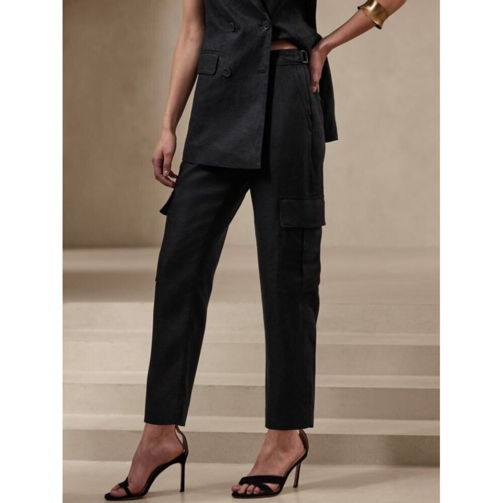 Elegant Black Women's Cargo Pants